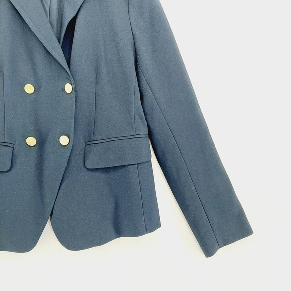 Ann Taylor Loft Blue Button Nautical Business Casual Notched Lapels Blazer P4662 - Picture 3 of 8